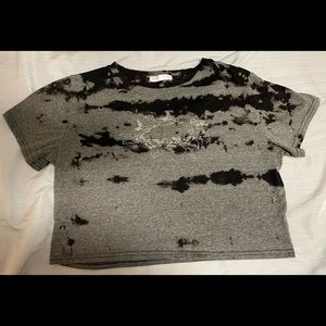 Crop DYI bleach tee